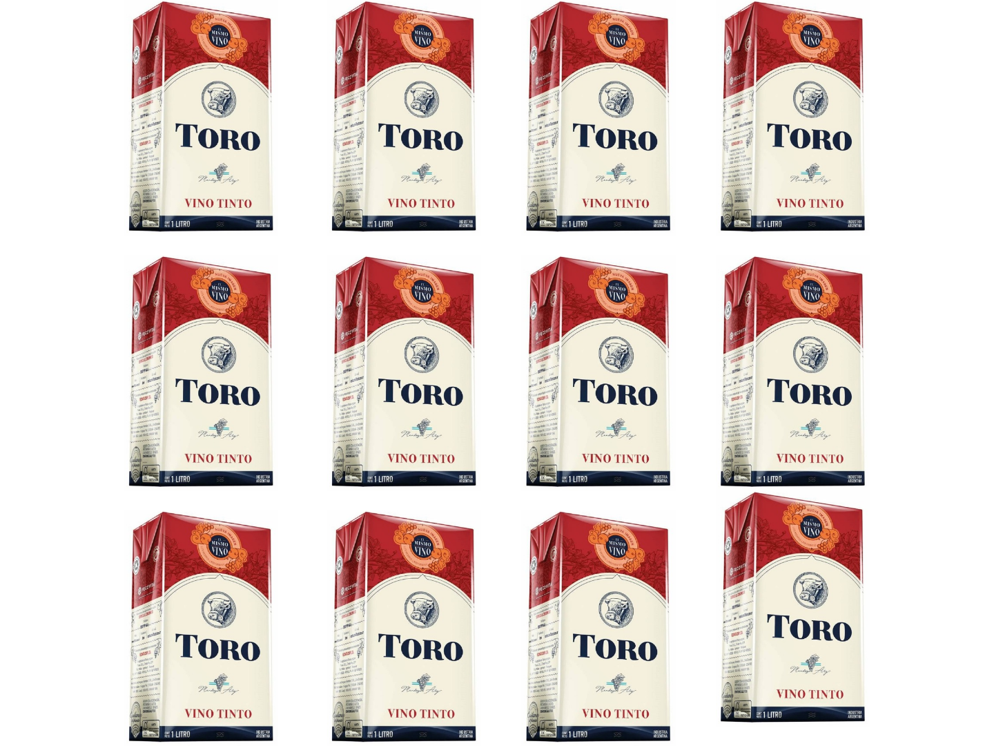 12 Toro Tinto 1000 ML (01 Caja)