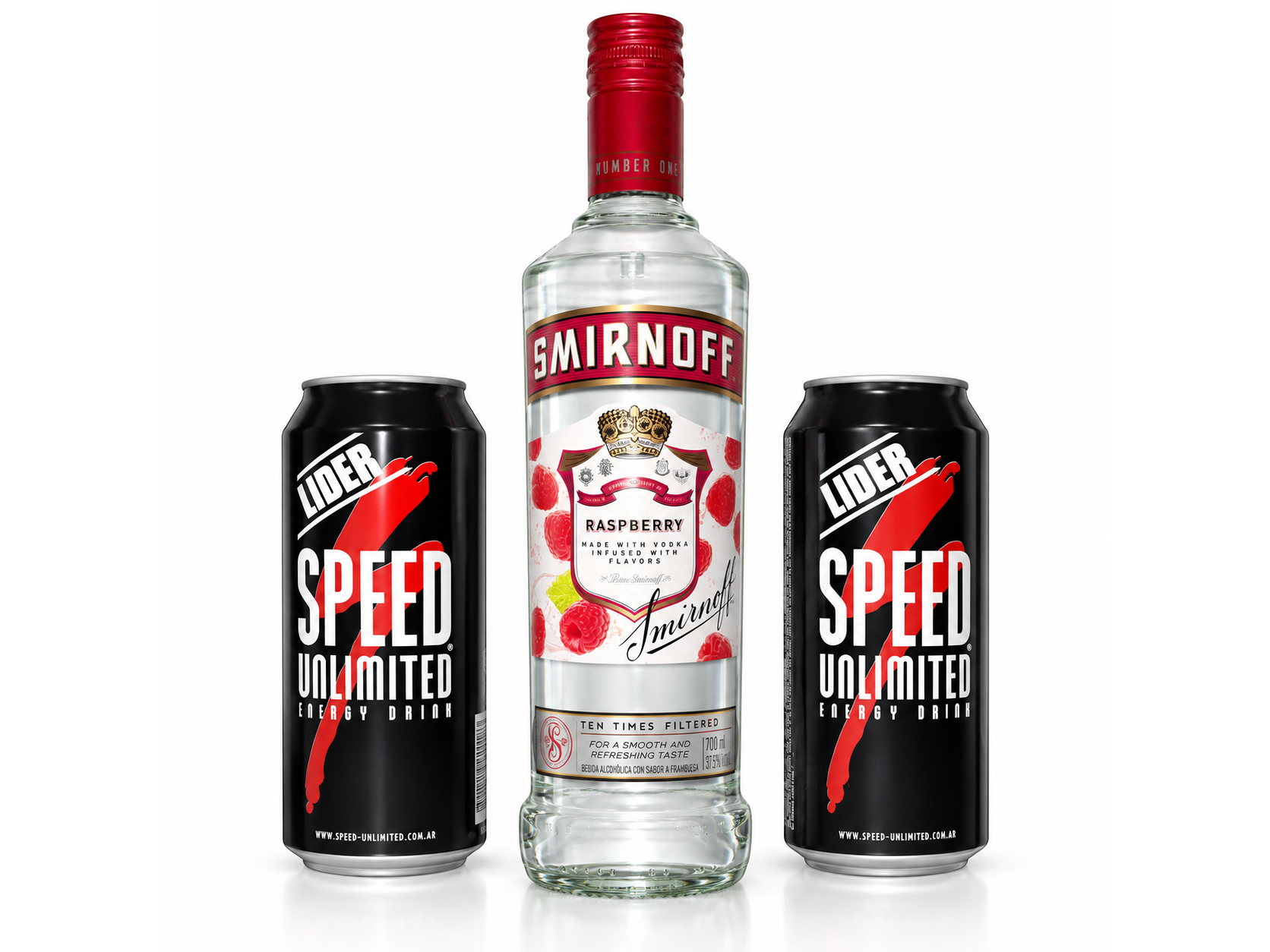 01 Smirnoff Frambuesa 750 ML+ 02 Speed XL