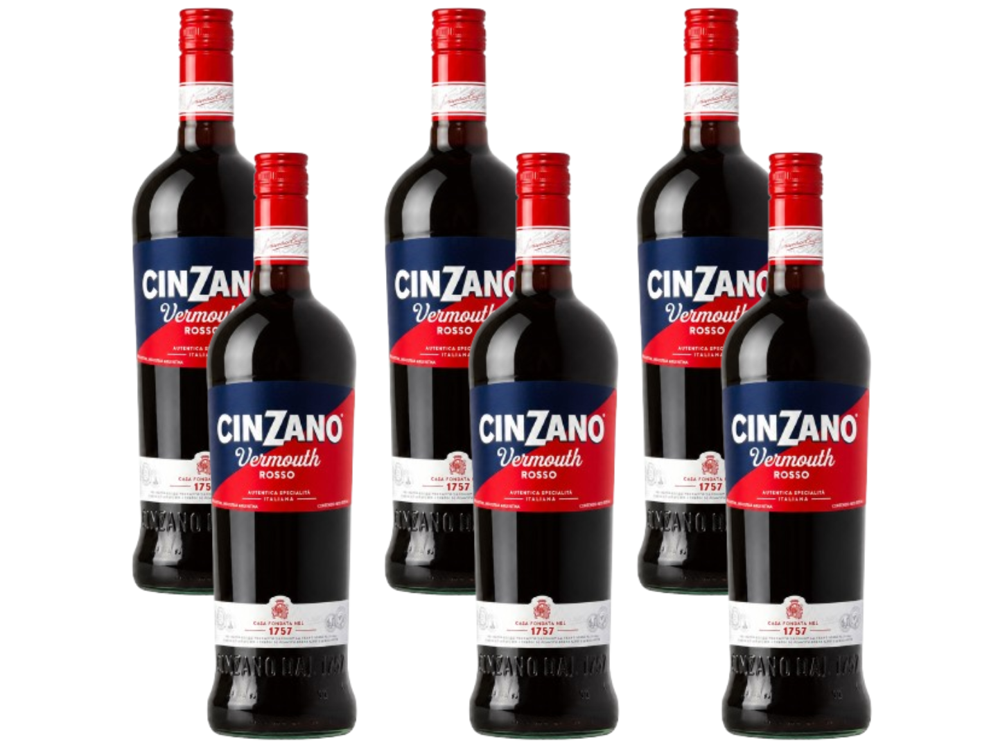 06 Cinzano Rosso 1000 ML (1/2 Caja)