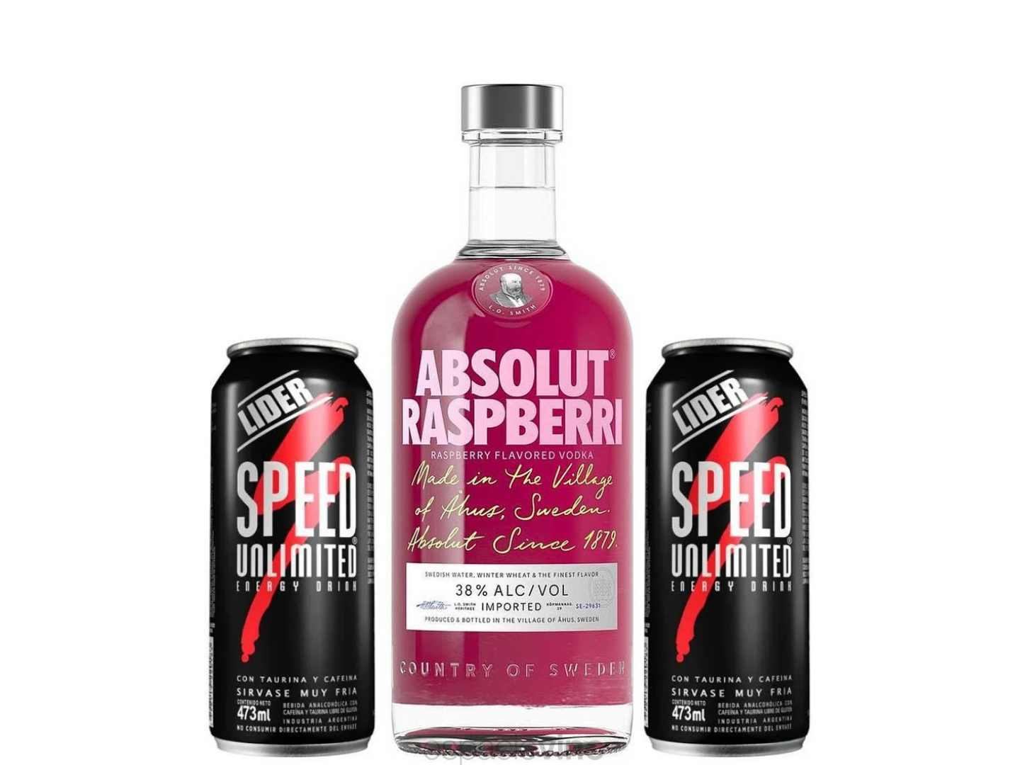 01 Absolut Frambuesa 700 ML + 02 Speed XL