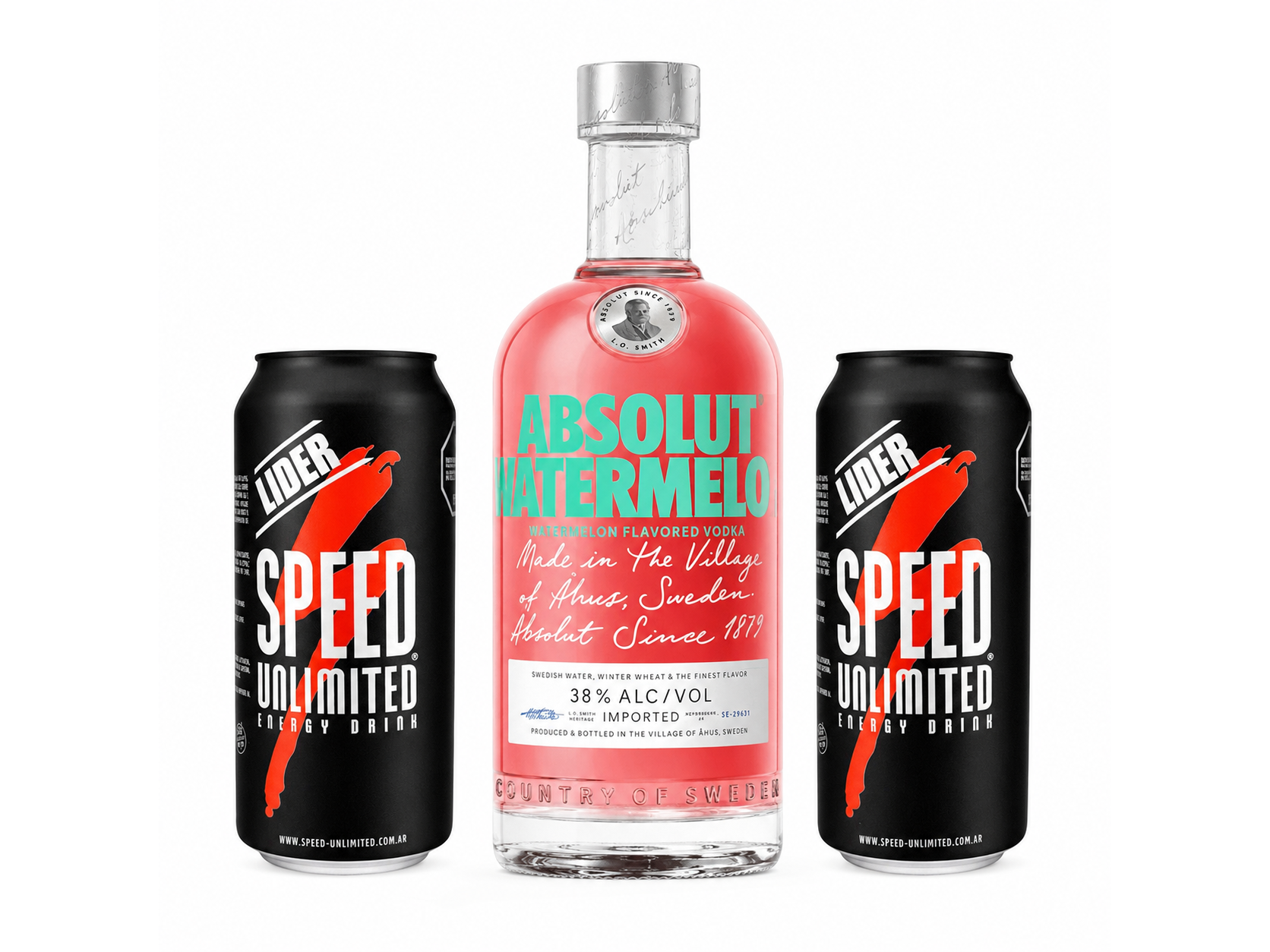 01 Absolut Sandía 750 ML + 02 Speed XL