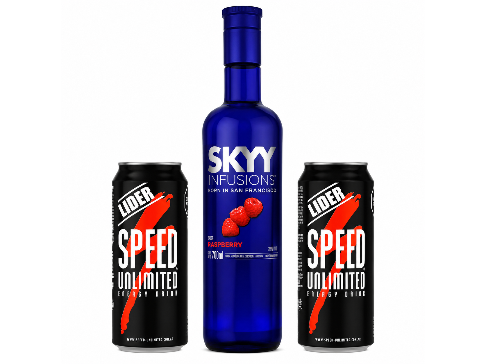 01 Skyy Frambuesa + 02 Speed XL