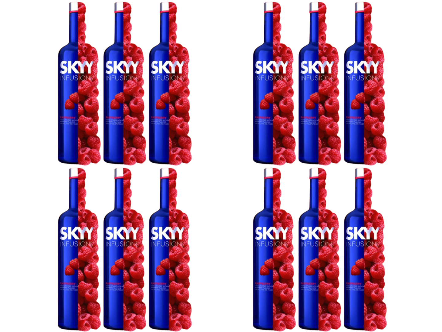 12 Skyy Frambuesa 750 ML