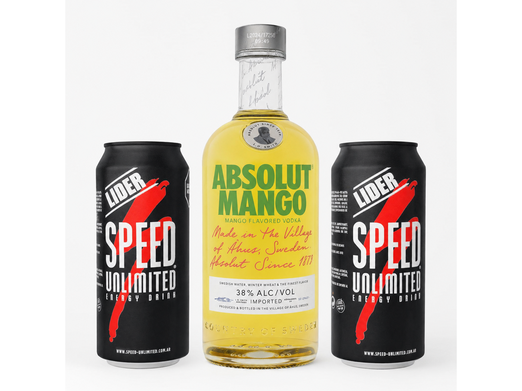 01 Absolut Mango 700 ML + 02 Speed XL