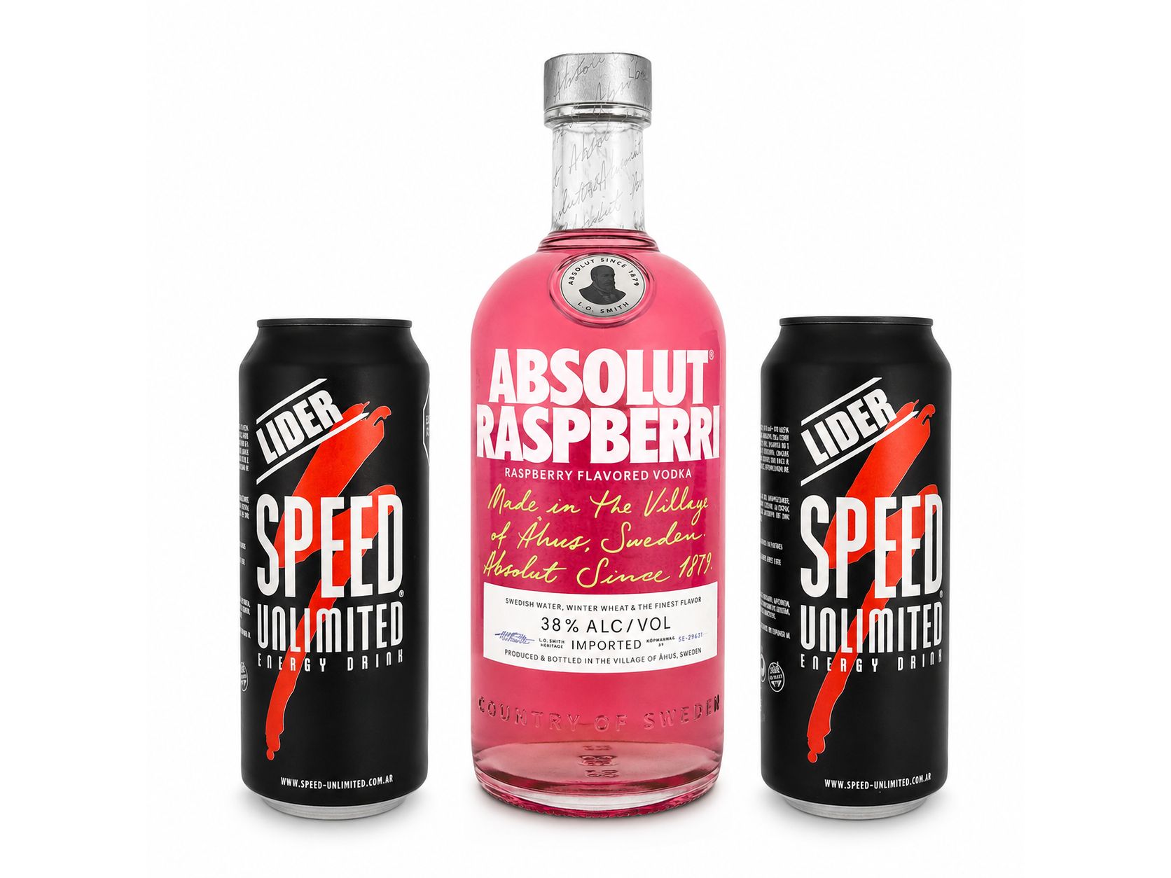 01 Absolut Frambuesa 700 ML + 02 Speed XL