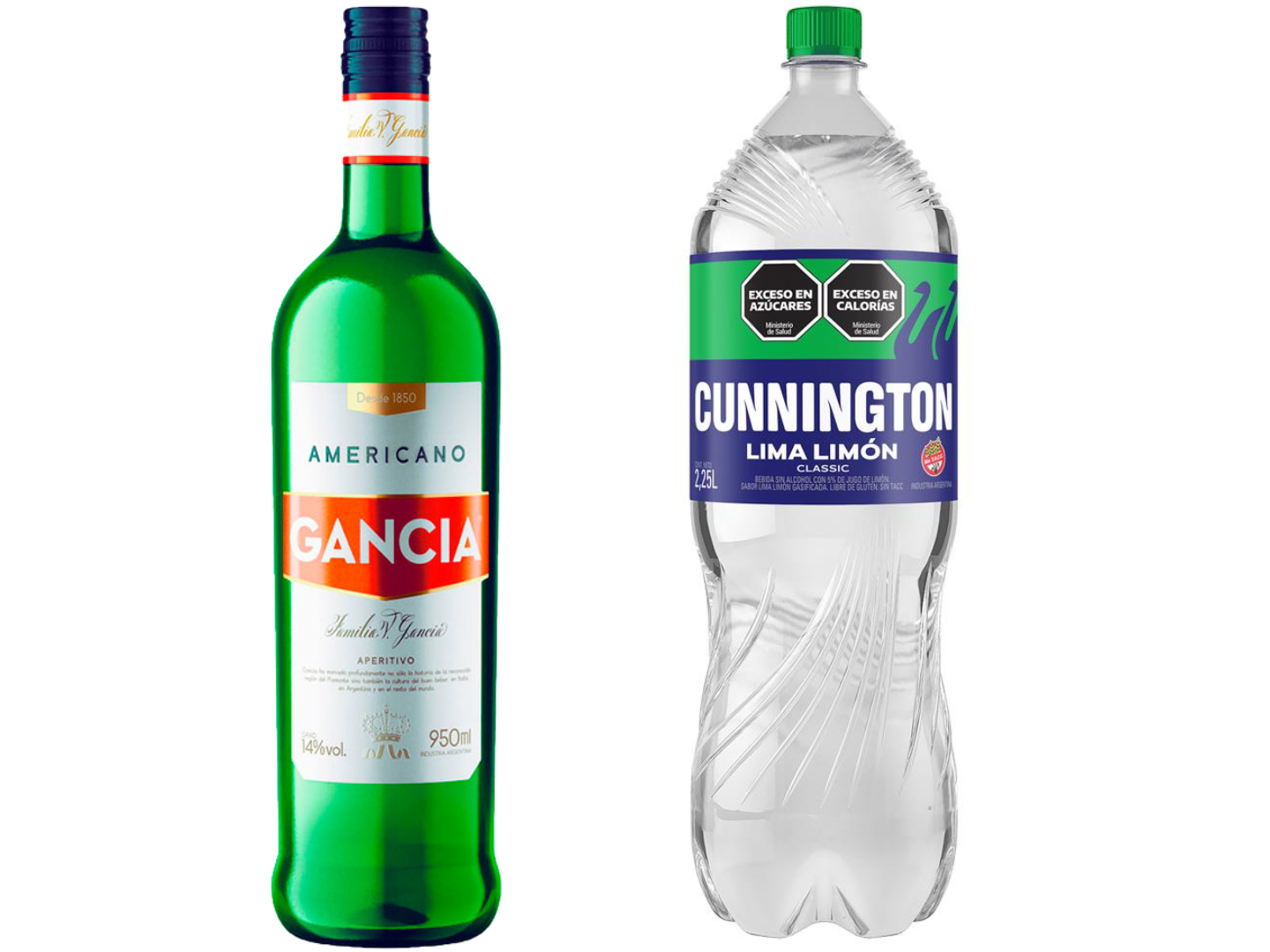 01 Gancia 950 ML + 01 Cunnington Lima Limón 2250 ML