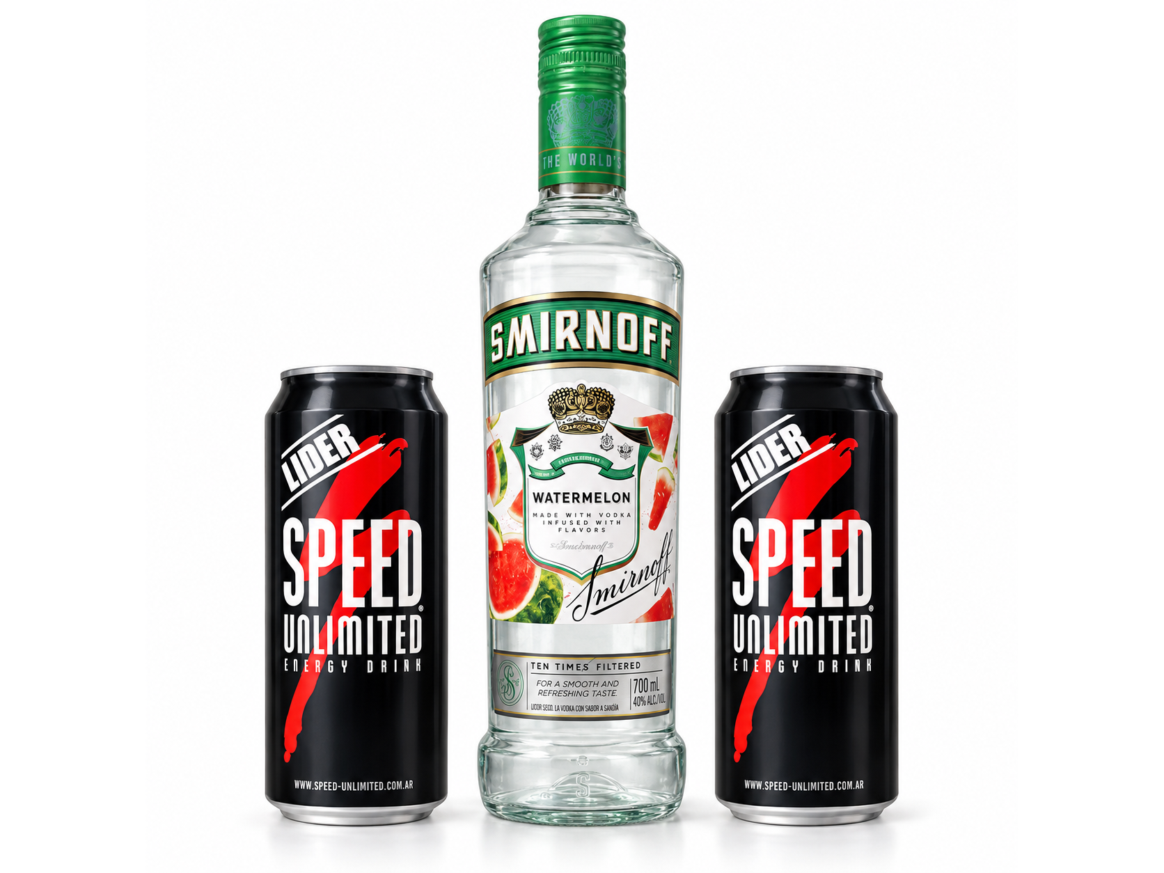 01 Smirnoff Sandìa 750 ML + 02 Speed XL