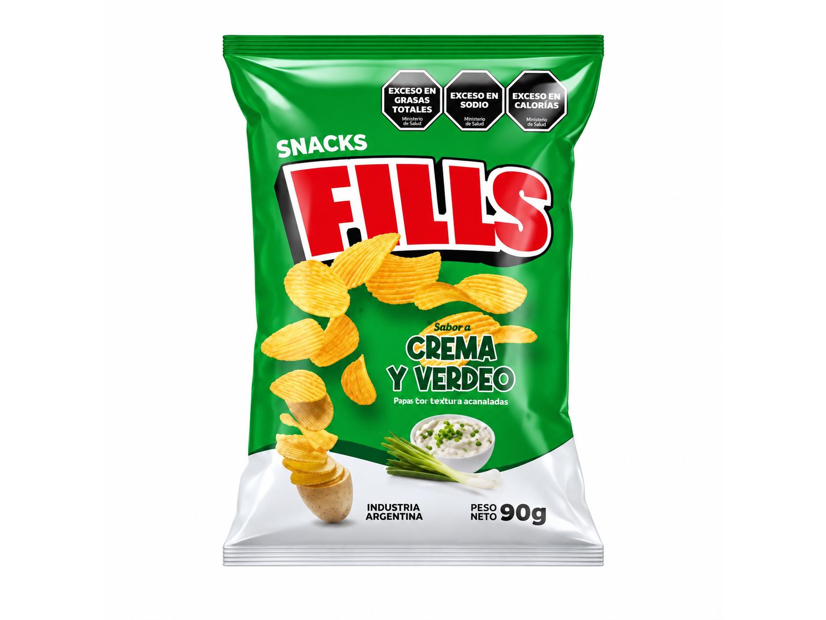 Snacks Fills Crema y Verdeo 90 Gr