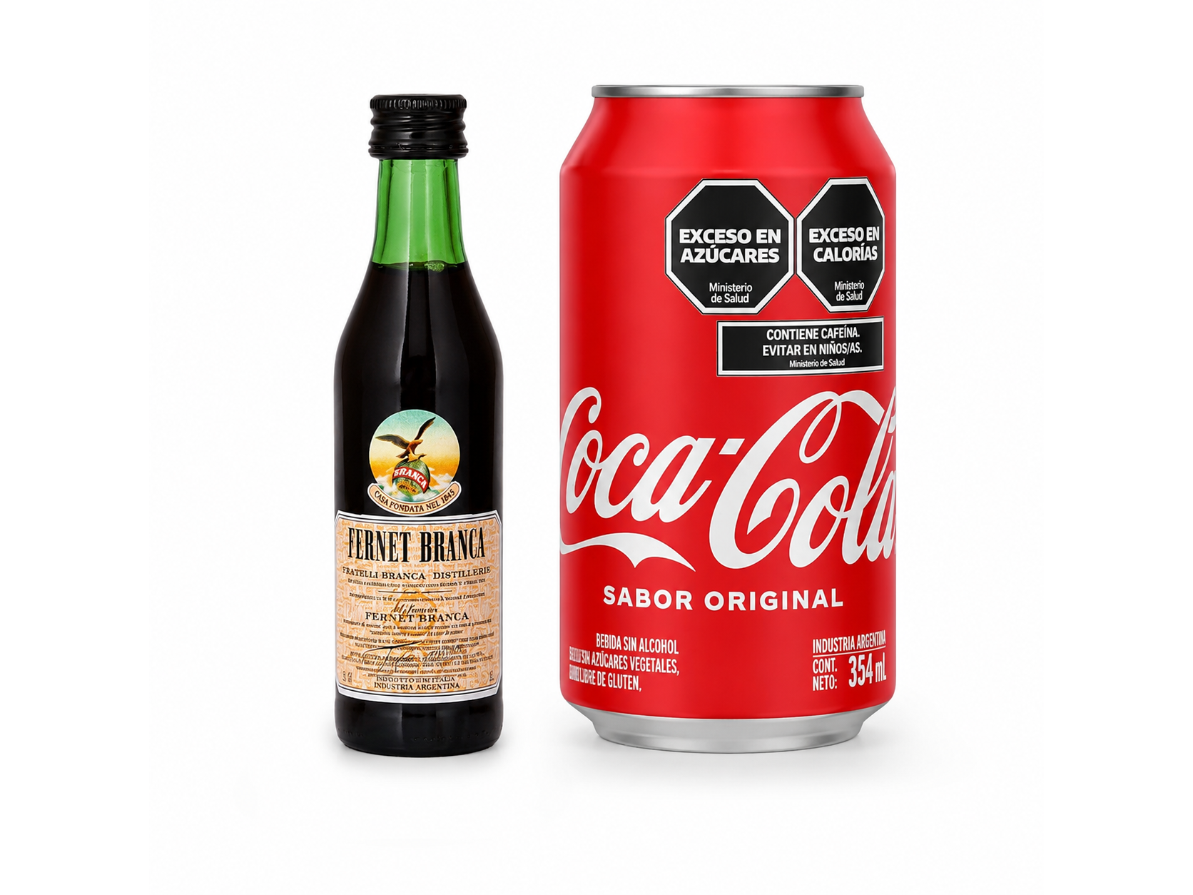 01 Branca Mini + Coca 354 ML