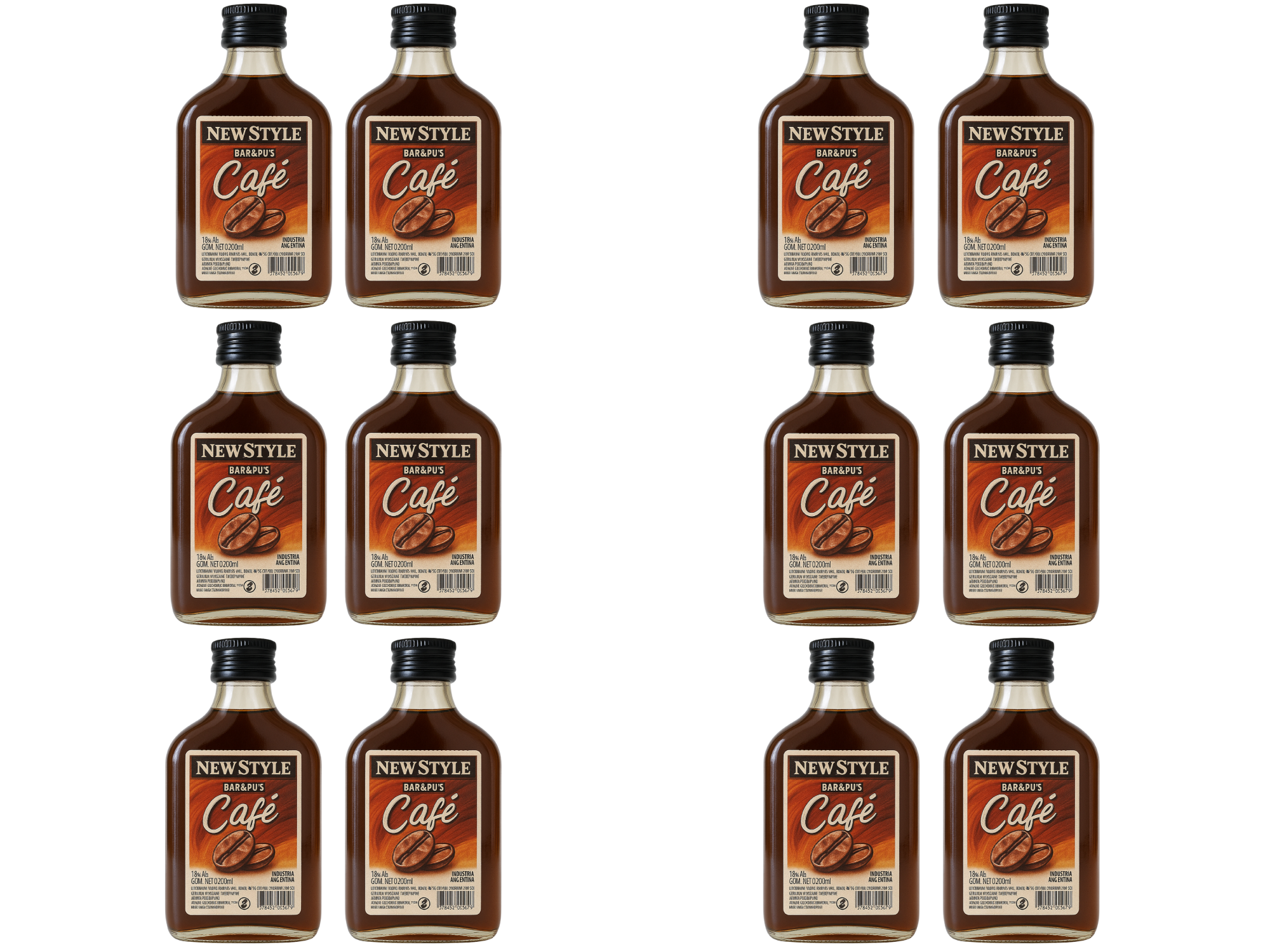 12 New Style Petaca Café 200 ML