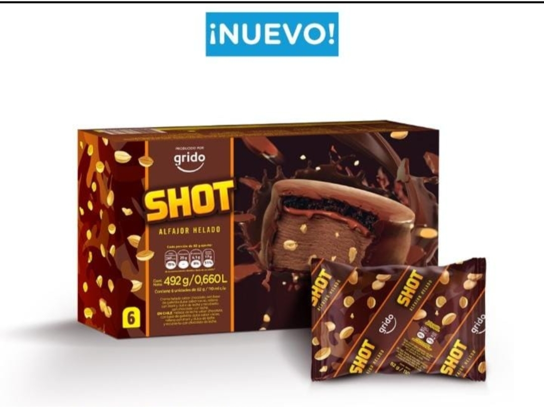 Alfajor Helado SHOT x 6 unidades