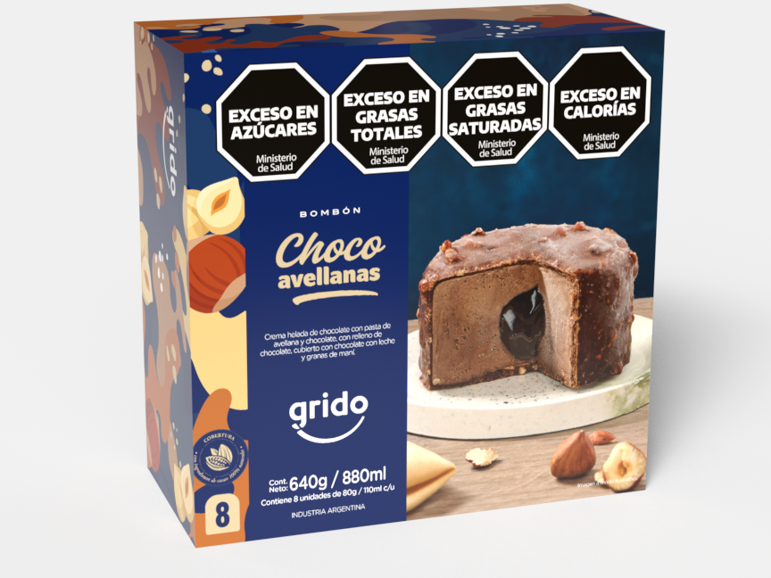 NUEVO!! Bombón CHOCO AVELLANAS x 8 Unidades de Grido - Cañada de Gomez