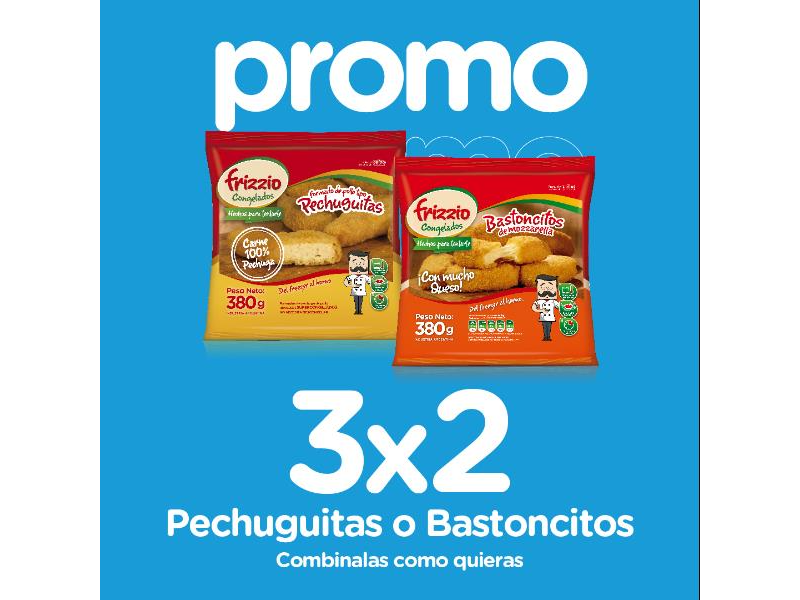 3 x 2 PECHUGUITAS O BASTONCITOS