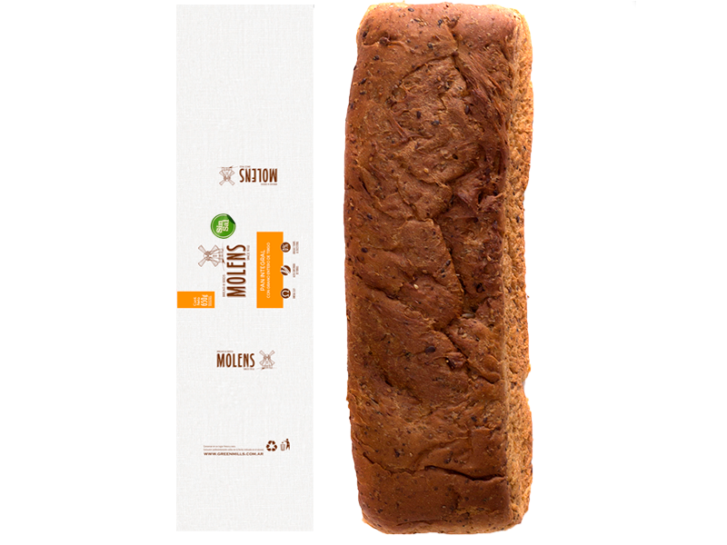 PAN INTEGRAL CON GRANO ENTERO DE TRIGO SIN SAL