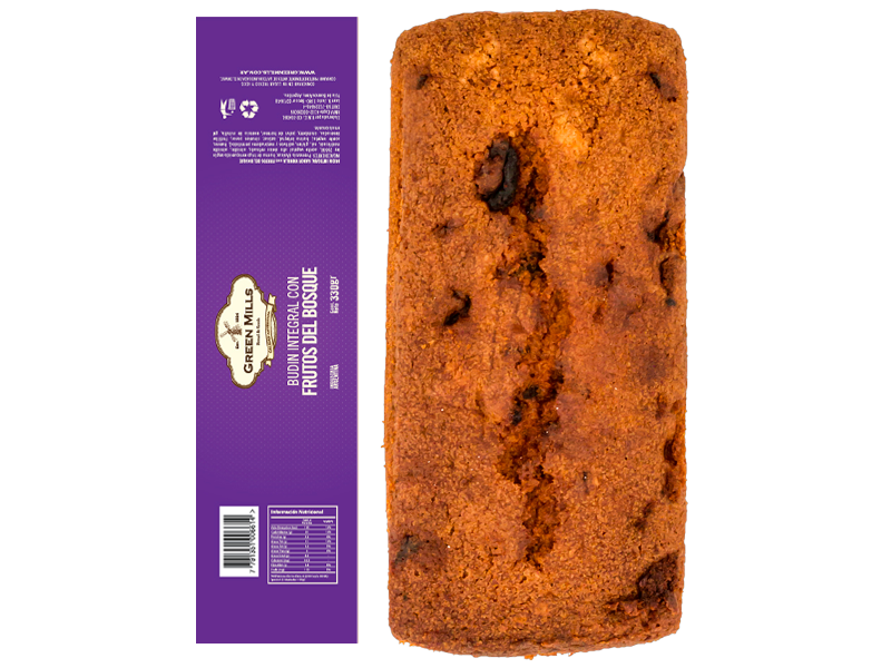 BUDIN INTEGRAL CON FRUTOS DEL BOSQUE