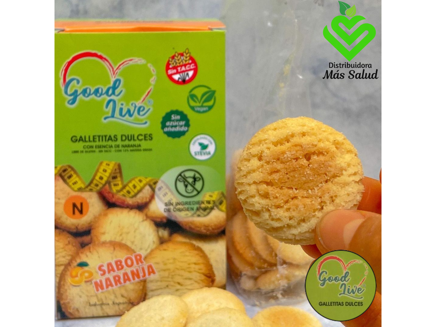 GALLETITAS ENDULZADAS CON STEVIA SABOR NARANJA