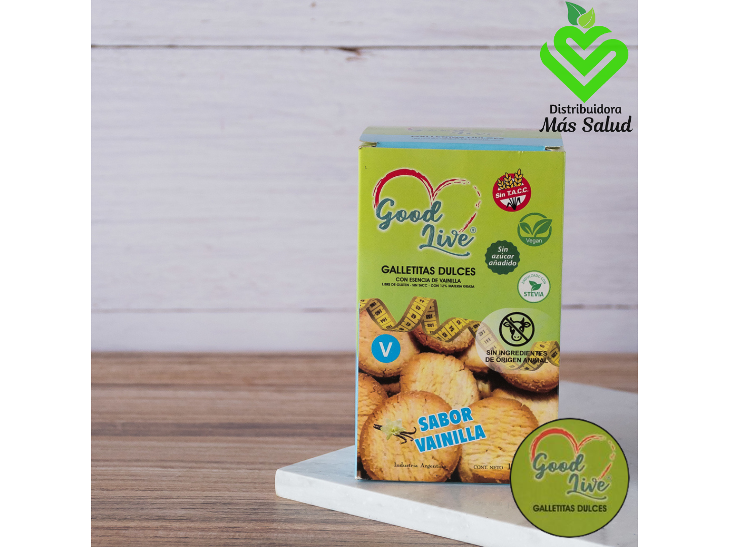 GALLETITAS ENDULZADAS CON STEVIA SABOR VAINILLA