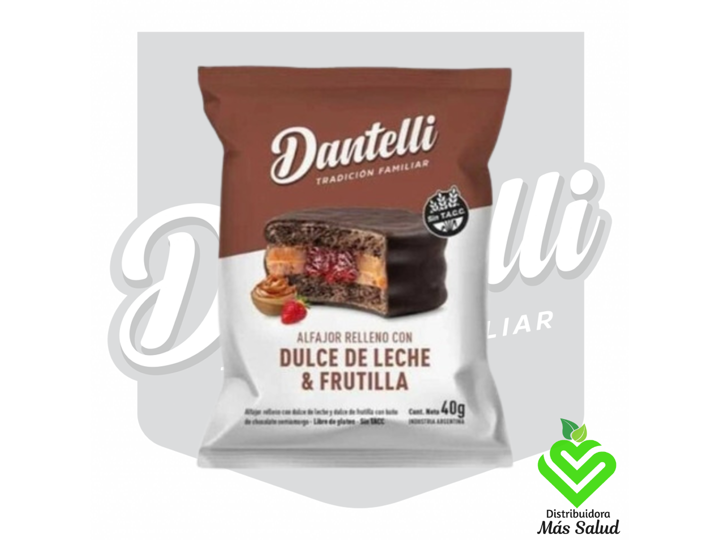 ALFAJOR DULCE DE LECHE Y FRUTILLA X 12 UD