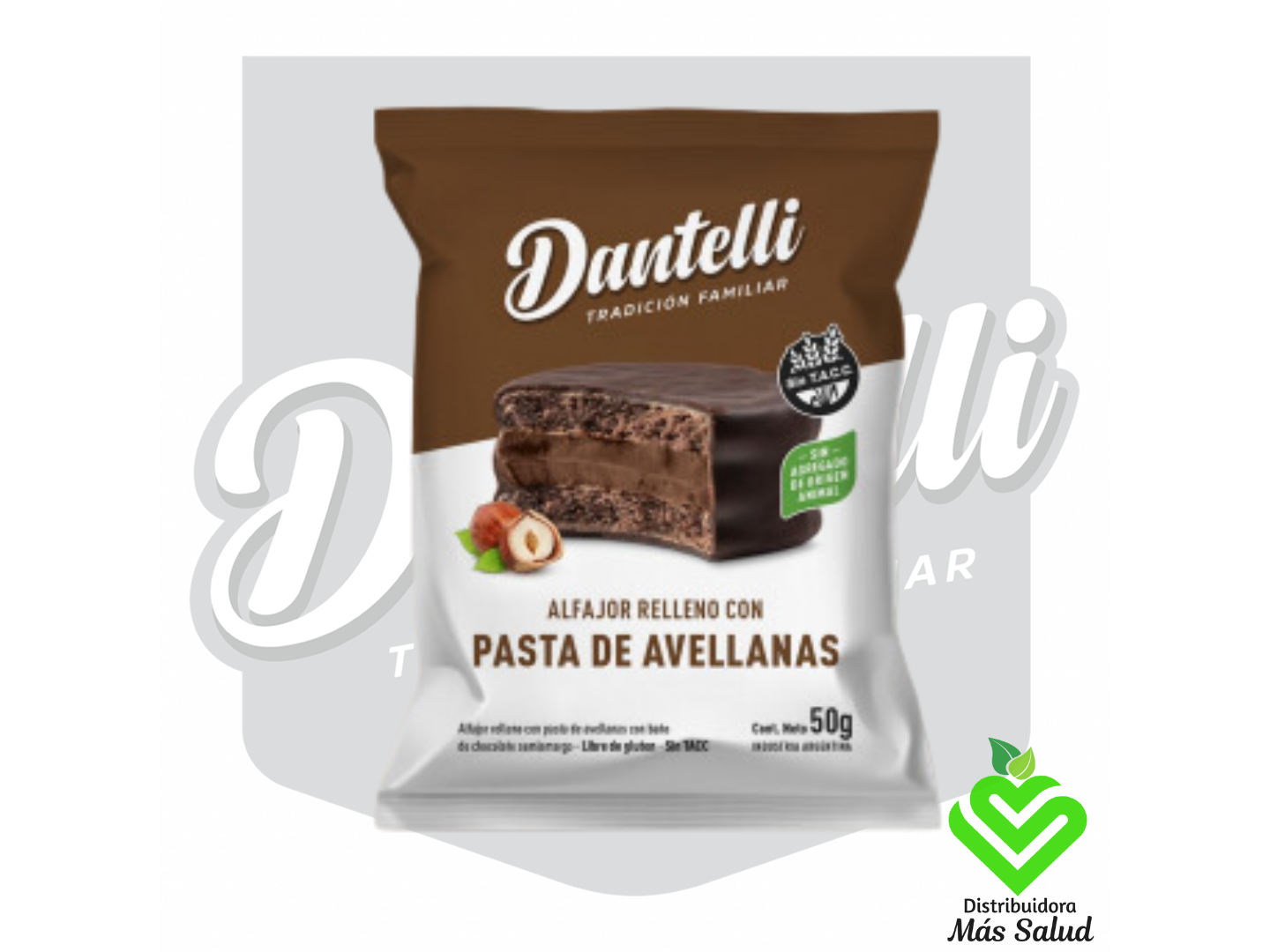 ALFAJOR PASTA DE AVELLANAS X 12 UD