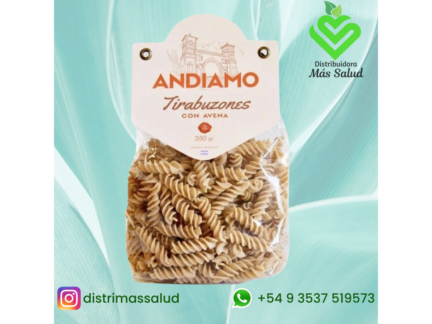 FIDEOS TIRABUZÓN DE AVENA