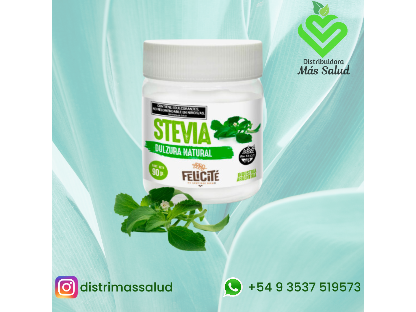 Edulcorante Stevia en polvo 90gr.