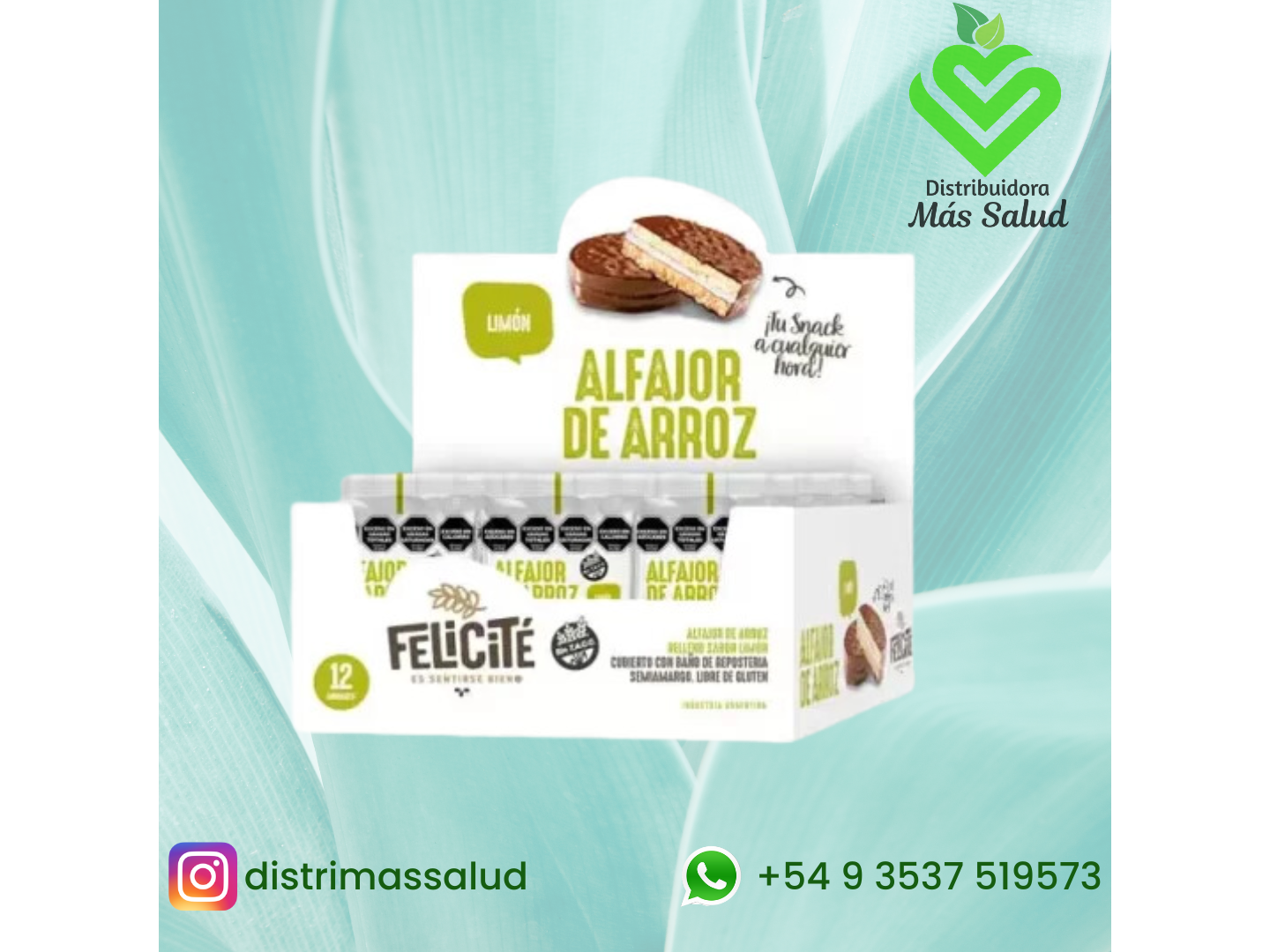 Alfajor de arroz Limón x 23gr x 12 ud.