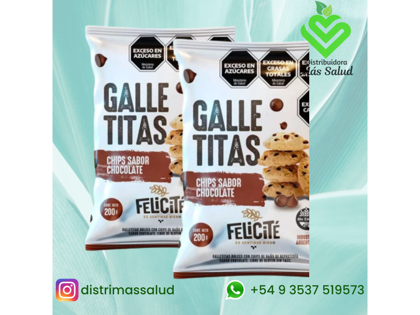 Galletita chips de chocolate x 200gr