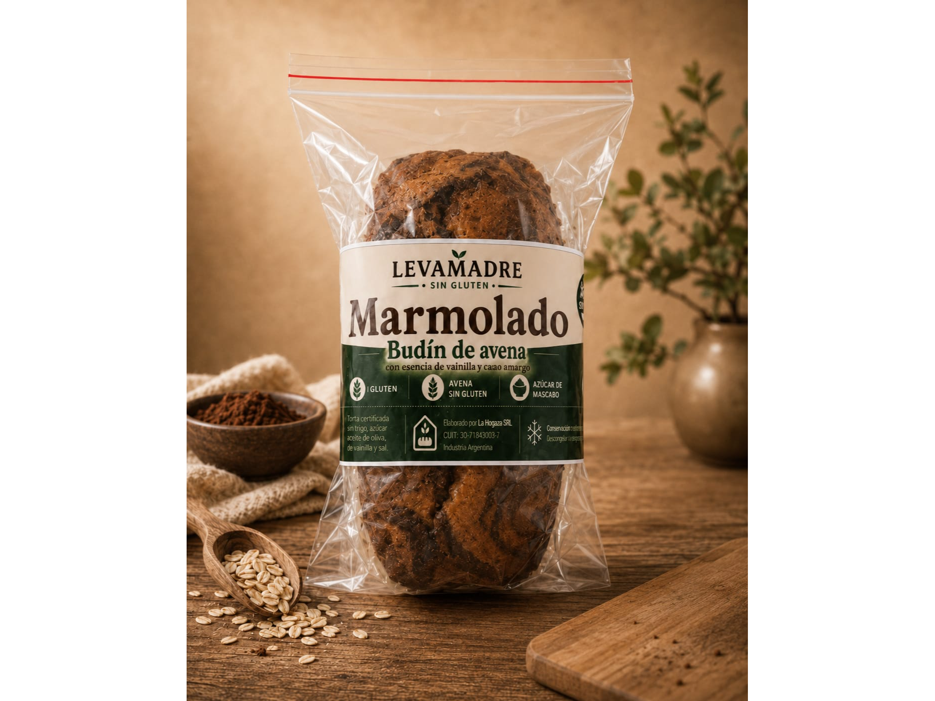 BUDIN DE AVENA MARMOLADO X 650 GS