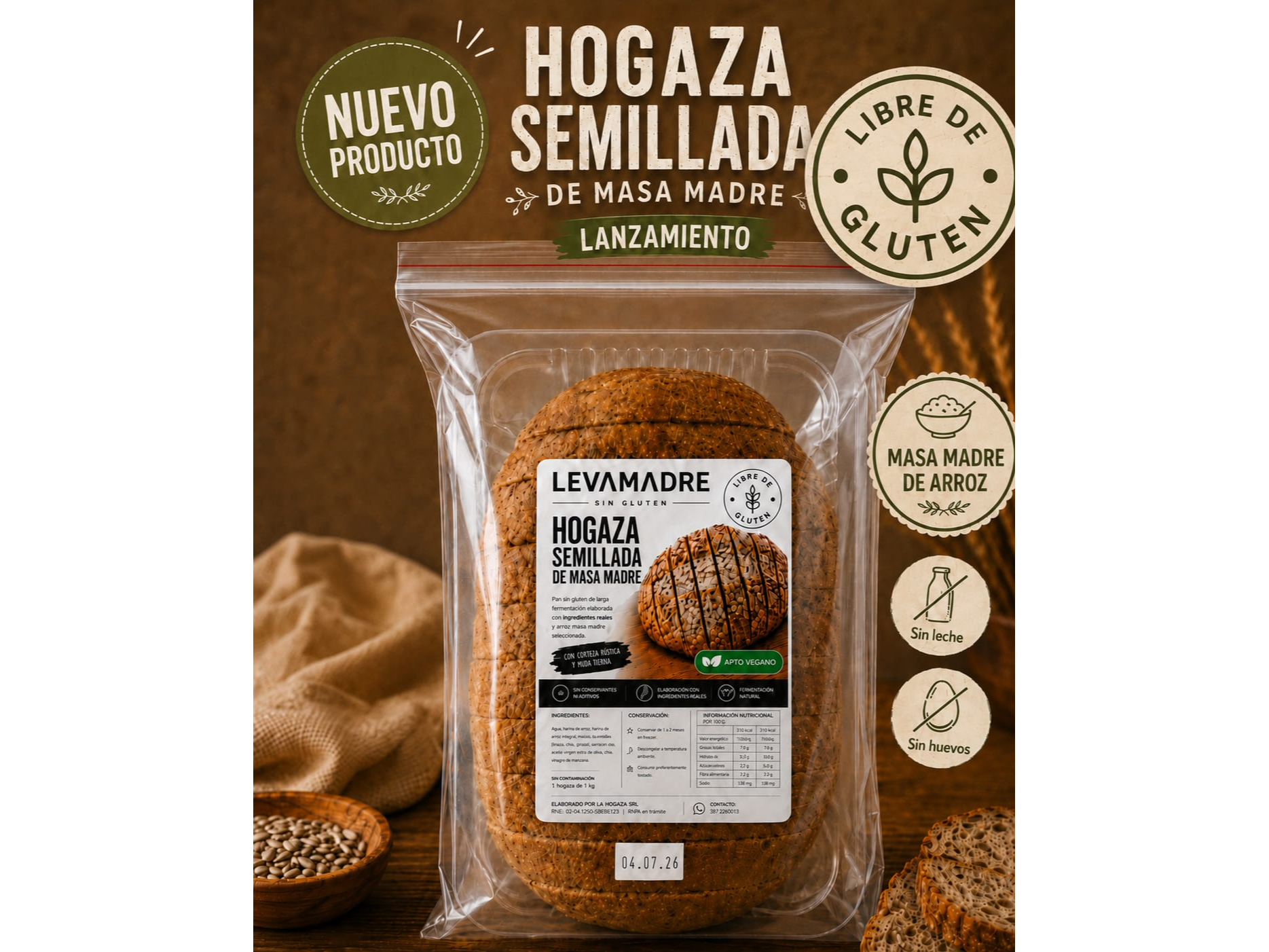 HOGAZA SEMILLADA LIBRE DE GLUTEN X 1 KGS