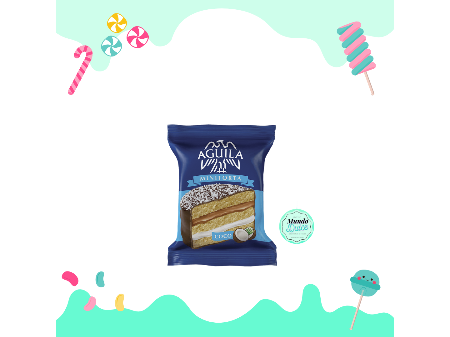 Aguila mini torta coco