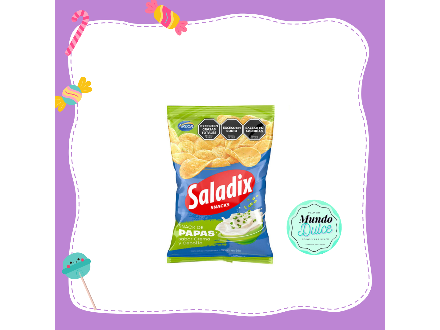 Papas saladix cebolla y crema