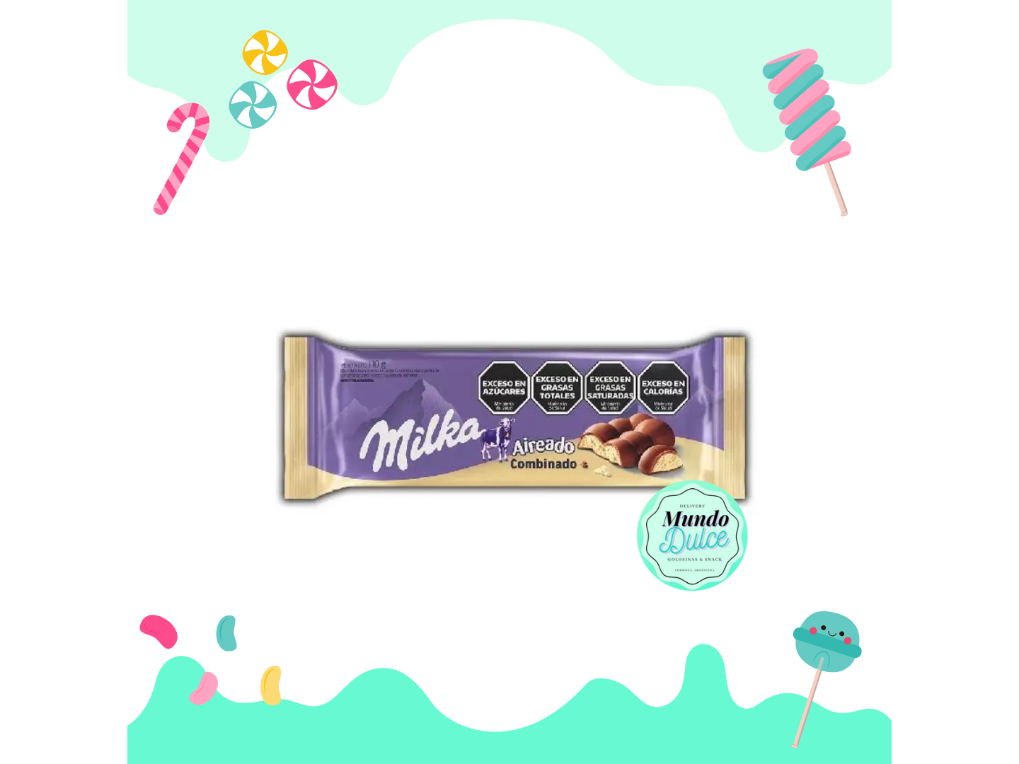 Milka aireados mixto 50 gr.