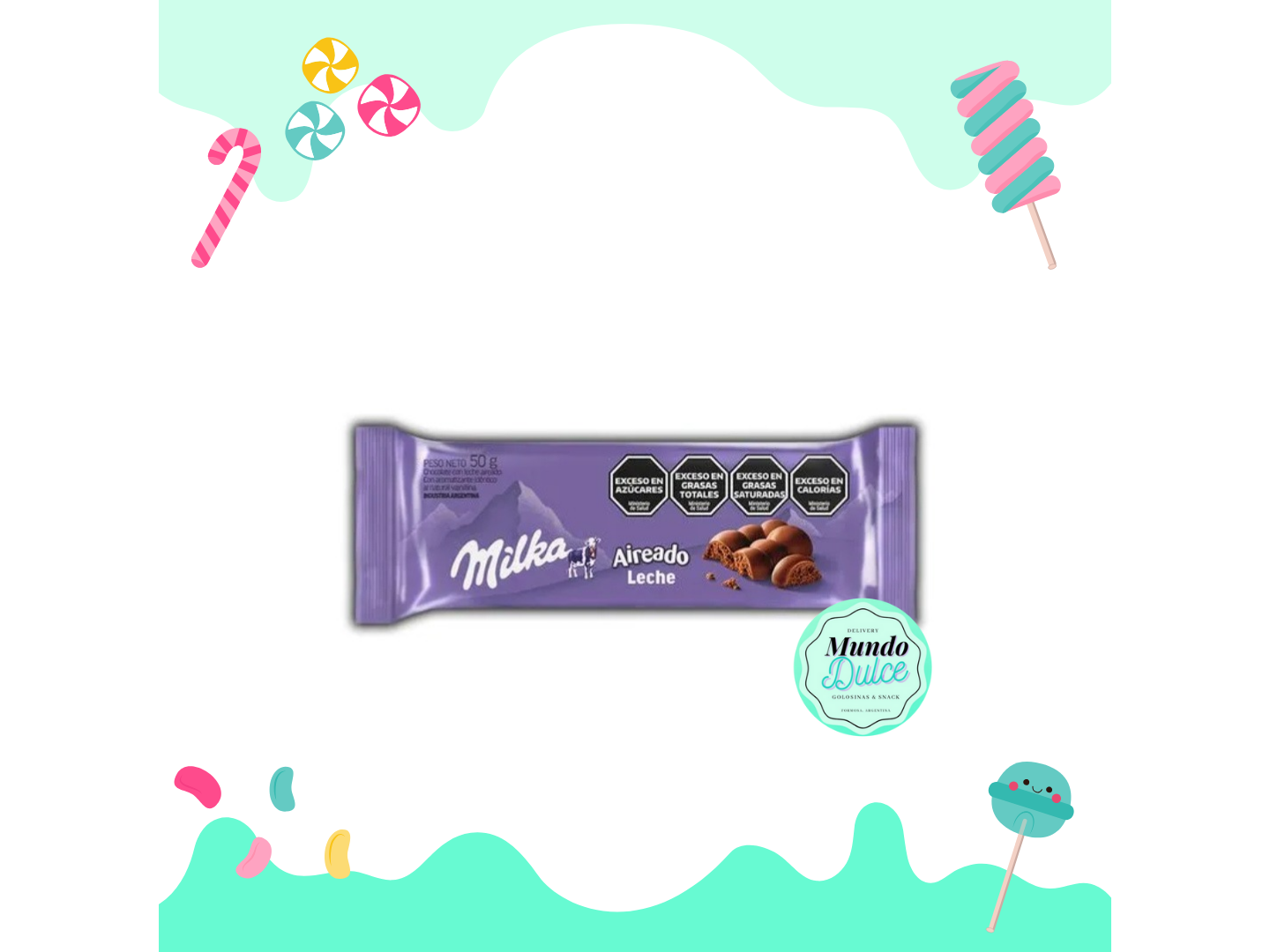 Milka aireados leche 50 gr.