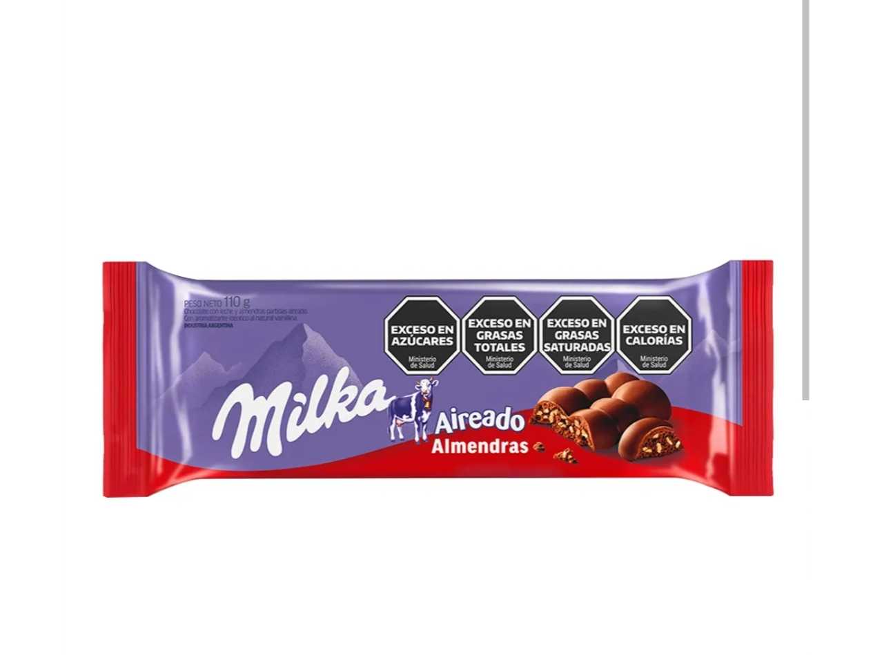 Milka aireados almendra 50 gr.