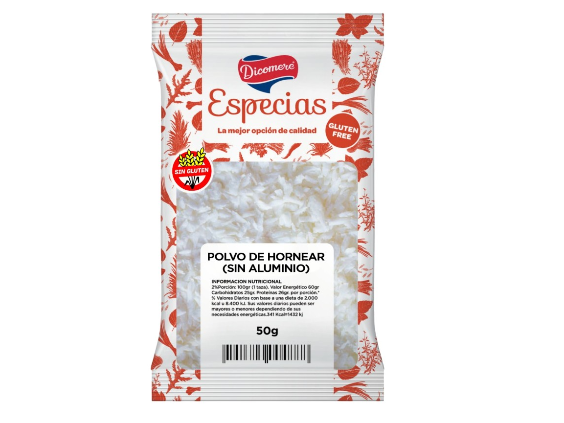 Dicomere Polvo de hornear sin aluminio x 50gr