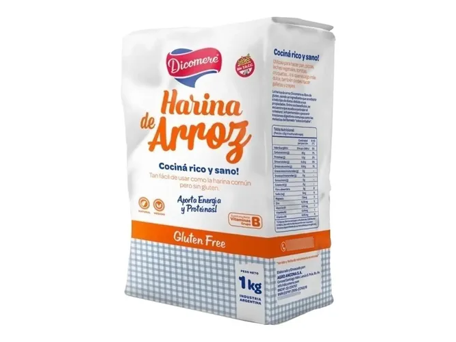 Dicomere Harina de arroz blanco x 1 kg