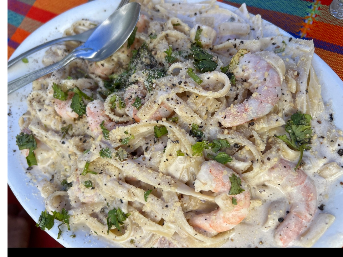 Fetuccini con Camarones
