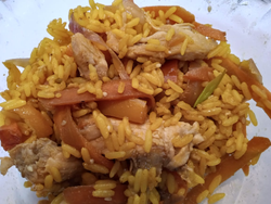 POLLO CON ARROZ Y HONGOS