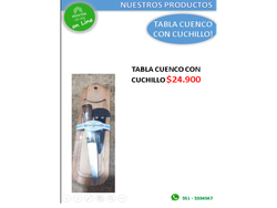TABLA CUENCO CON CUCHILLO