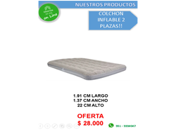 COLCHON INFLABLE 2 PLAZAS