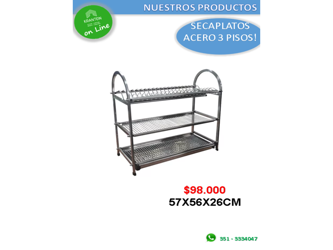 SECAPLATOS ACERO