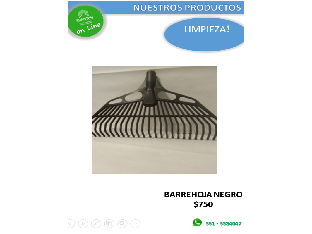 BARRE HOJAS PLASTICO