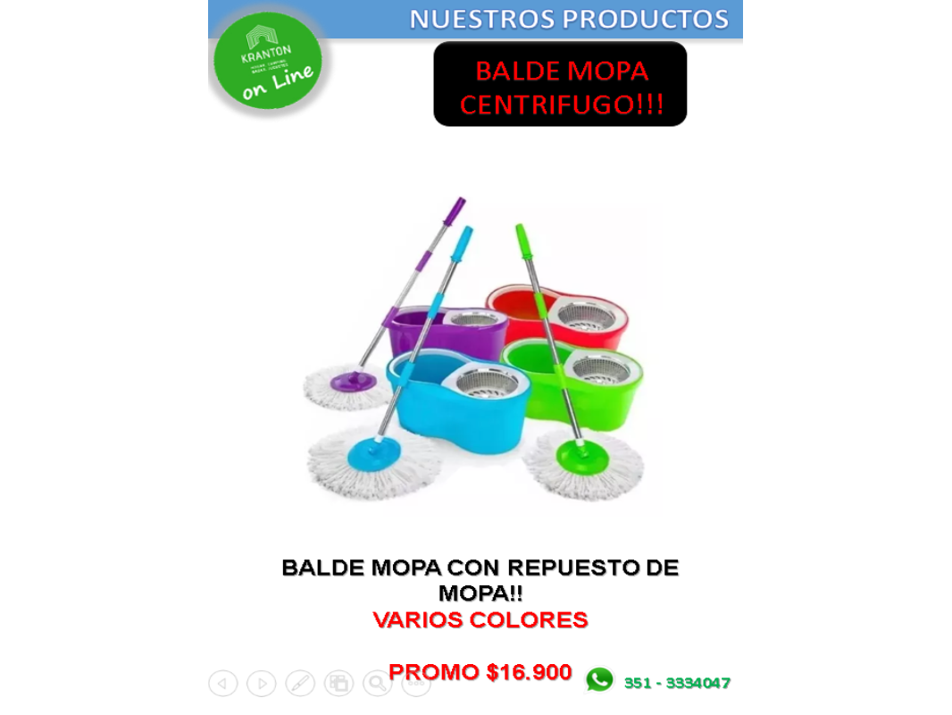 BALDE CENTRIFUGO MOPA