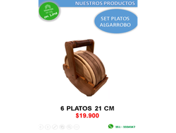 SET PALTOS ALGARROBO X 6