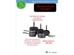BATERIA TEFLON