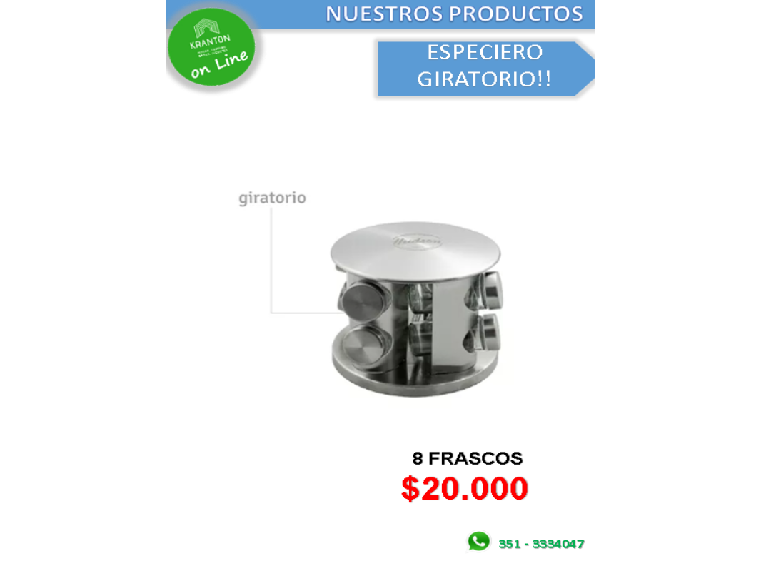 ESPECIERO GIRATORIO de Pikaventa