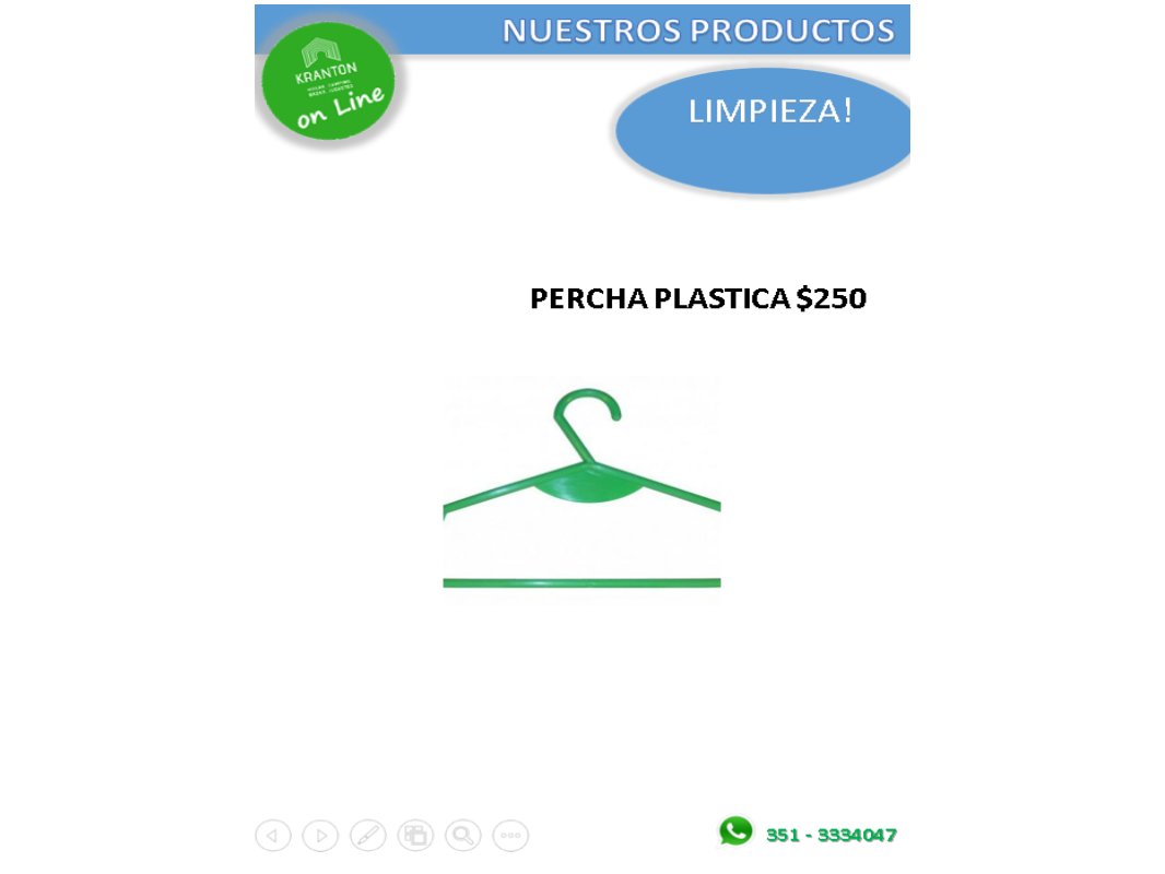 PERCHA PLASTICA