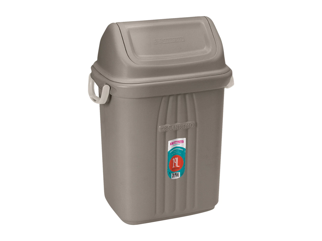 CESTO PLASTICO TAPA VAIVEN 19 LITROS