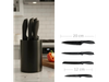SET 4 CUCHILLAS ACERO INOXIDABLE CON TACO NEGRO
