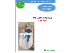 TABLA CON CUCHILLO